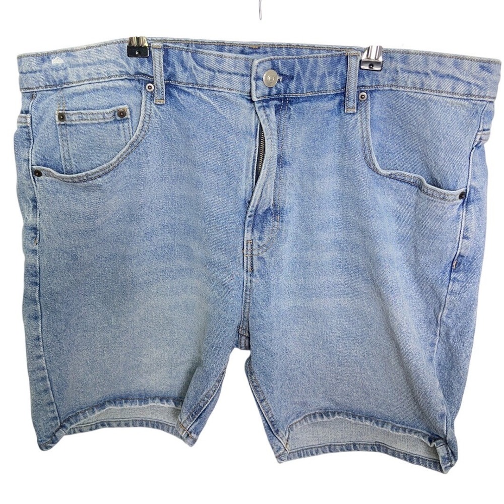 Zara Man Light Wash Blue Denim Shorts Mens Size 38 Cotton Stretch Casual Summer